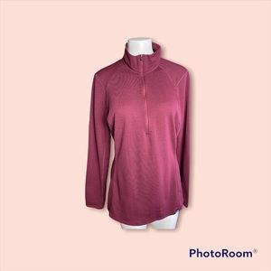 Patagonia Capilene Thermal Weight Zip-Neck Base Layer Top Arrow Red Currant